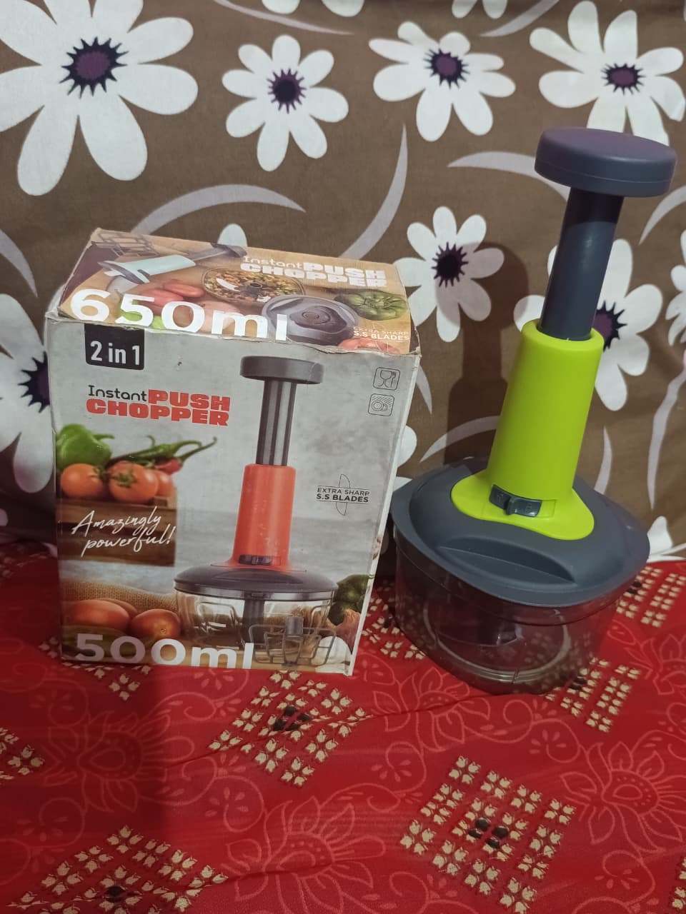 2in1 Press Vegetable Choppers for Kitchen (650 ML)