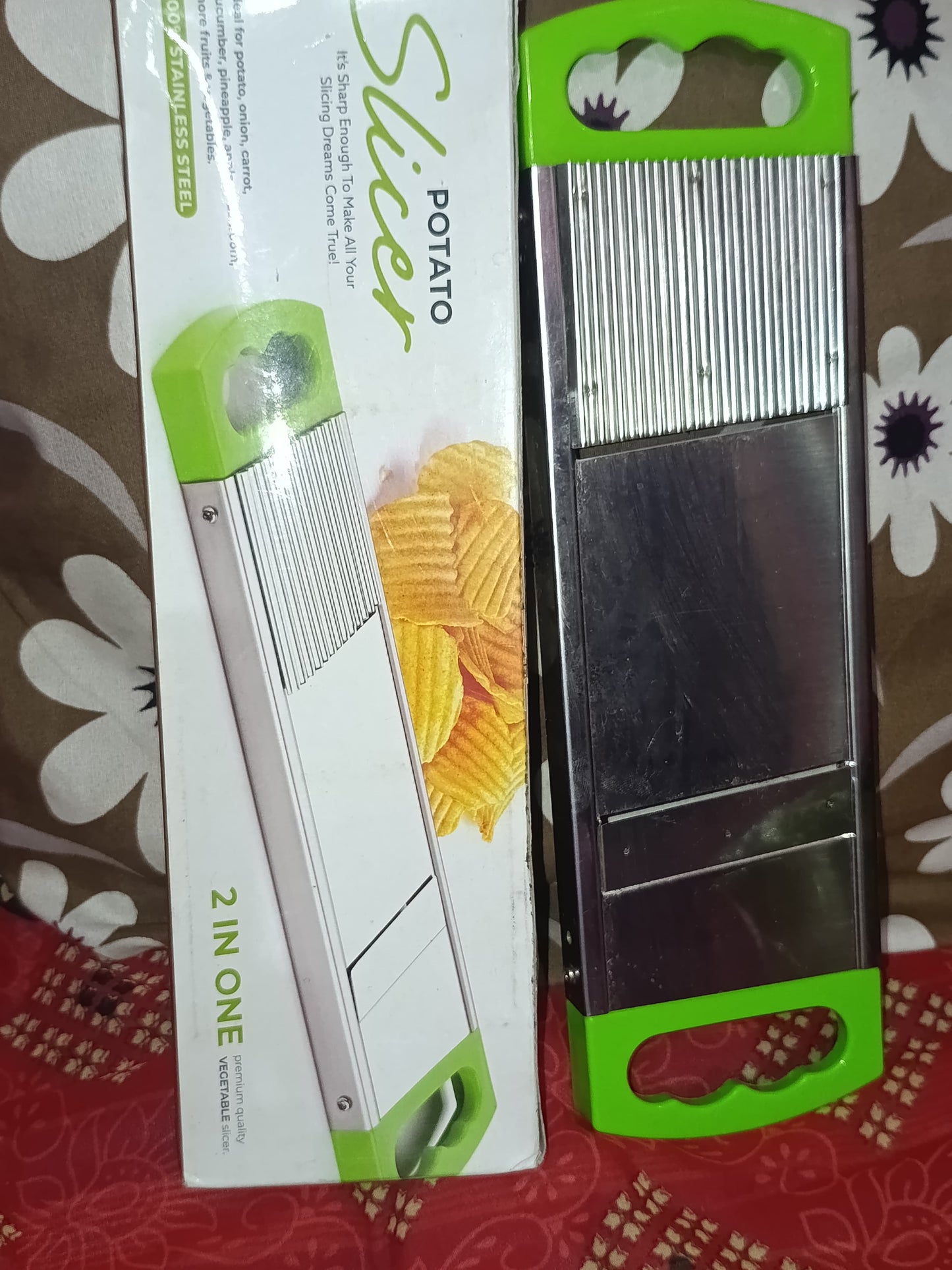 Potato slicer slicing dreams come true.