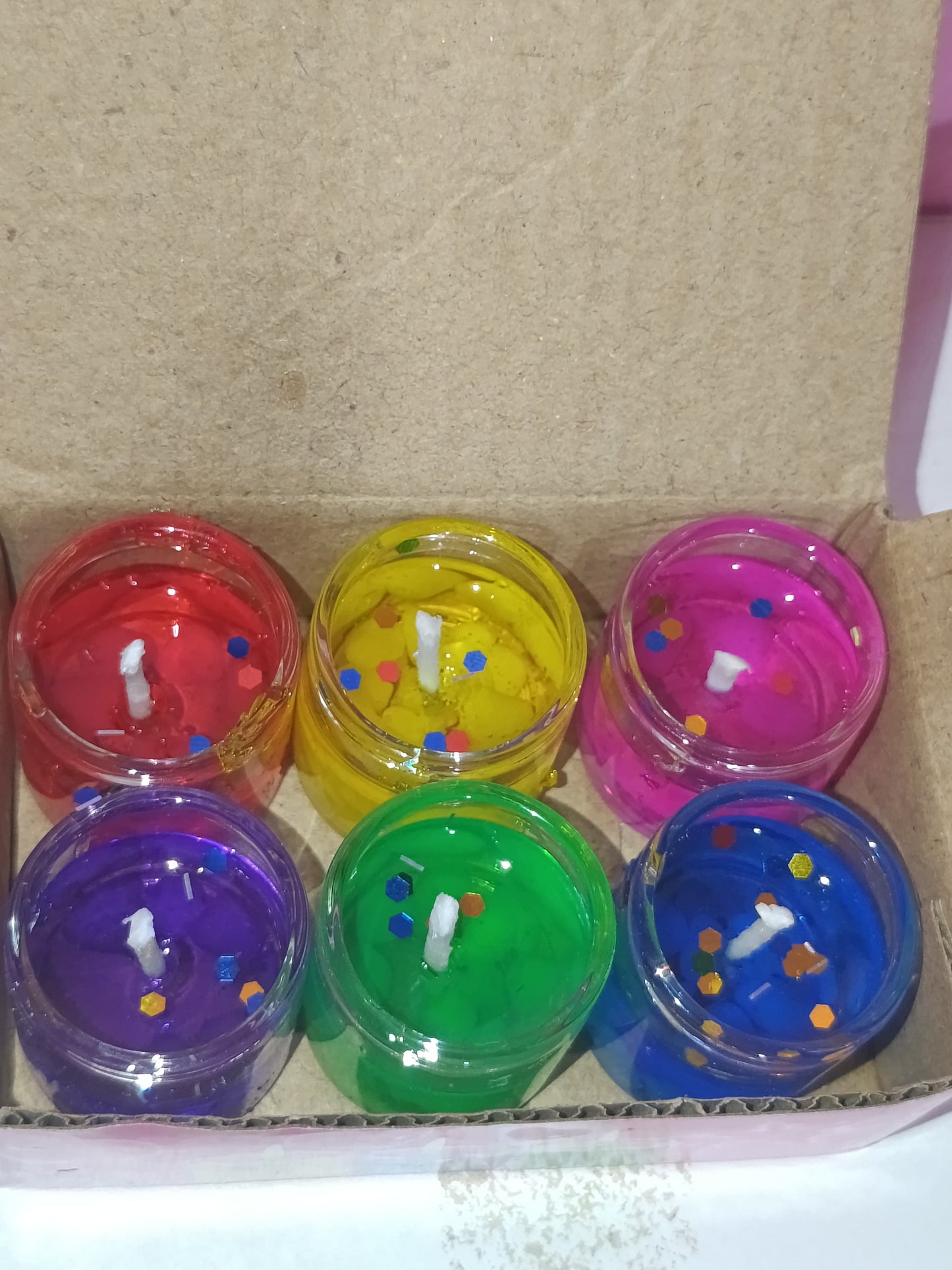 Gel Candles Decor Gel Wax Smokeless Decorated Mini Candles for Home Decor Diwali Decoration,