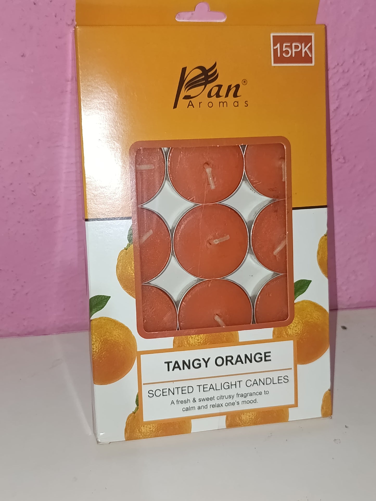 Pan Aromas Orchard Blossom Scented Tealight Candles.