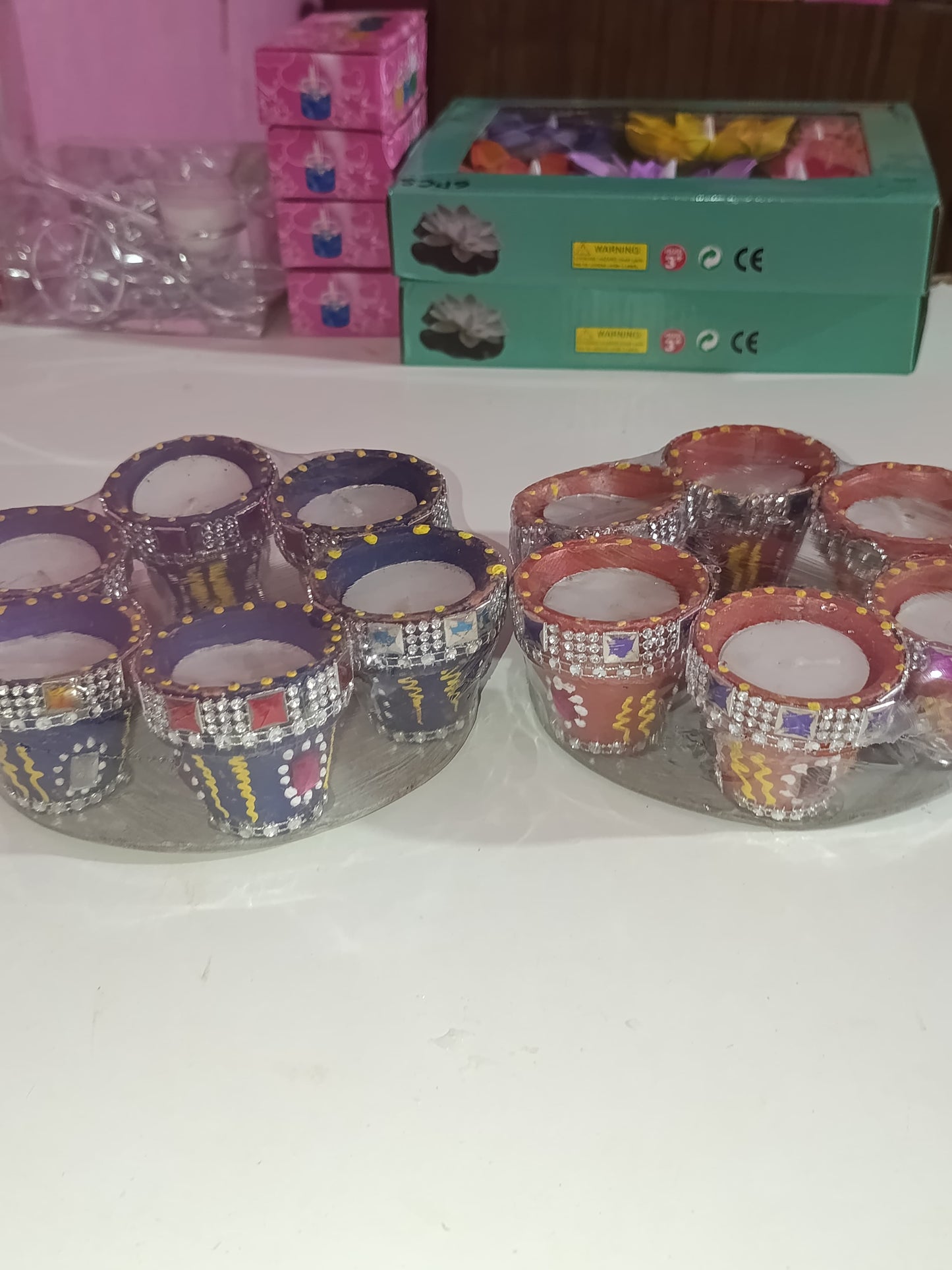 Handmade Earthen Clay Terracotta Diya Set of 6
