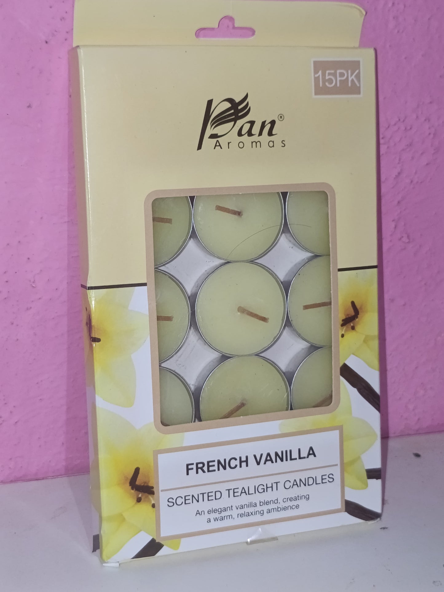 Pan Aromas Orchard Blossom Scented Tealight Candles.