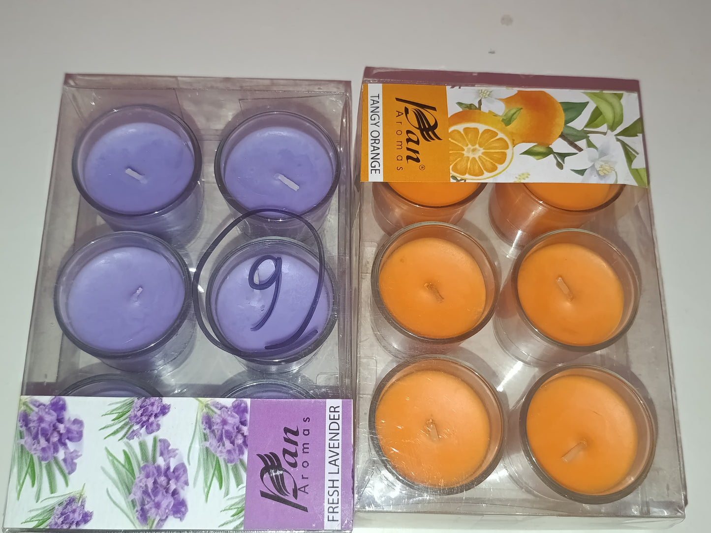 Pan Aromas Fresh Lavender Scented Tealight Candles | Long Lasting Aromatherapy Candles for Home Décor, Relaxation & Fresh Fragrance (Pack of 6)