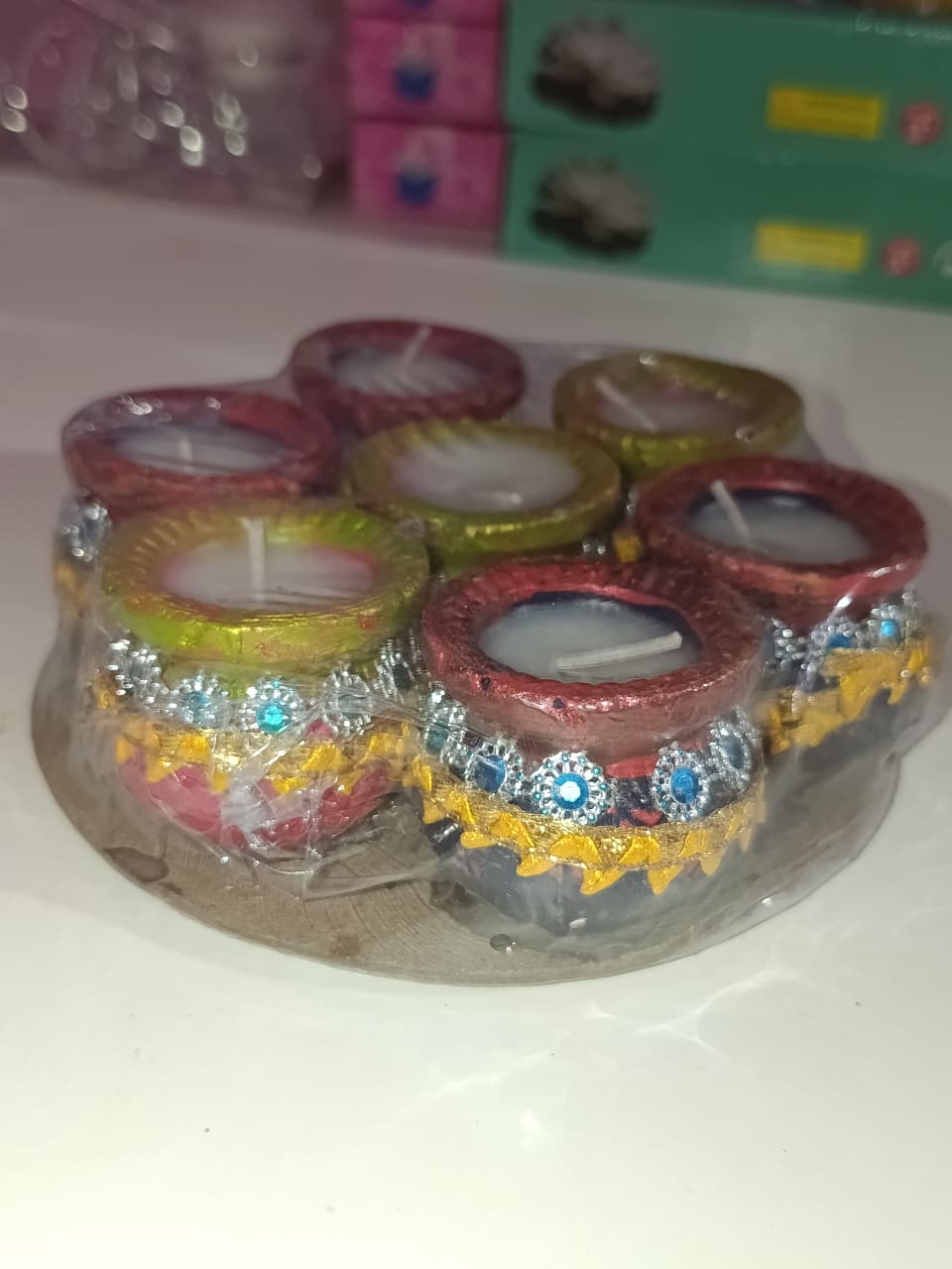Handmade Earthen Clay Terracotta Diya Set of 6