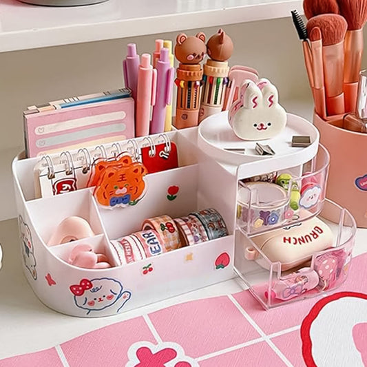 Multi-Functional Plastic Vanity Storage Box by Organivo