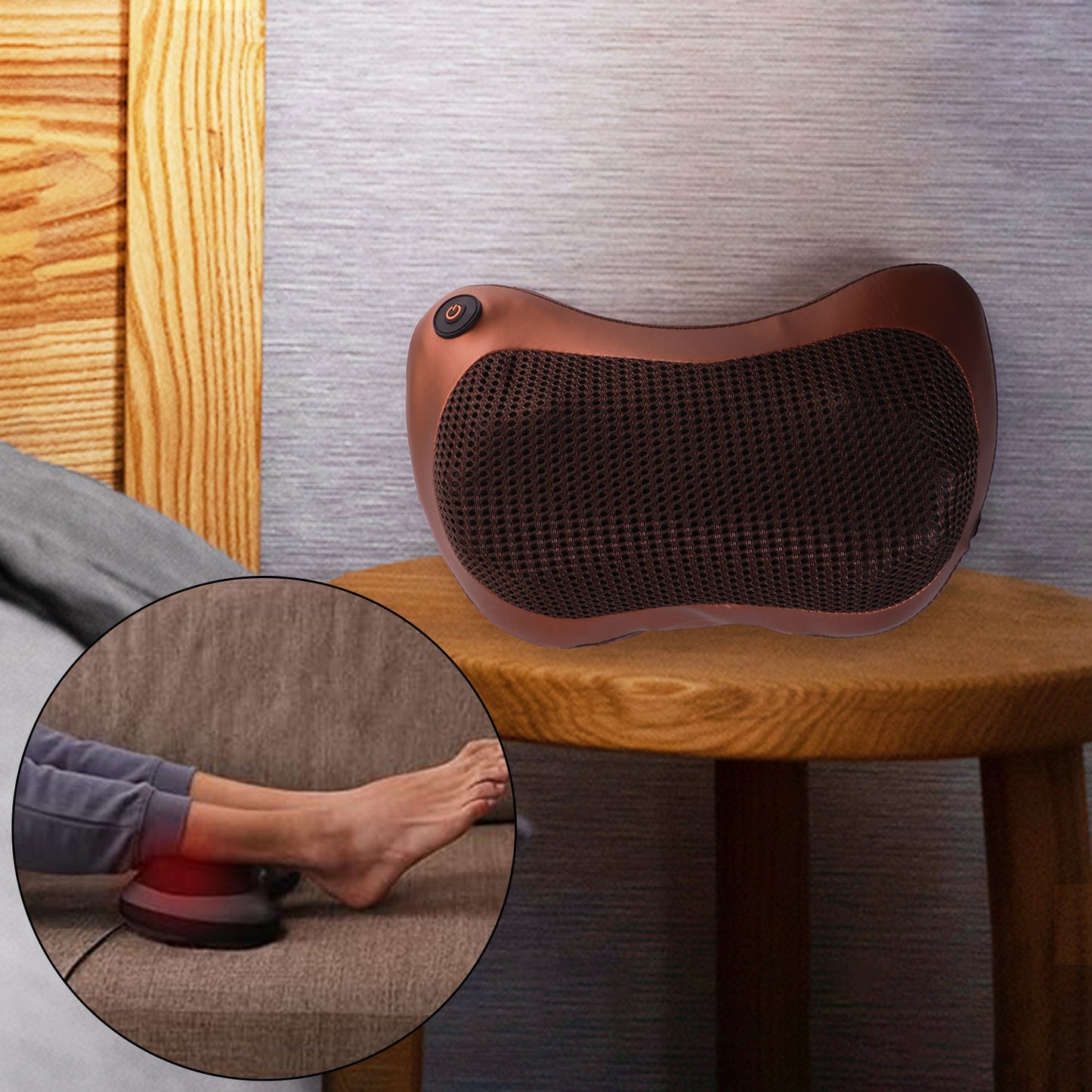 Electric Shiatsu Neck & Back Massager Pillow with Heat Therapy