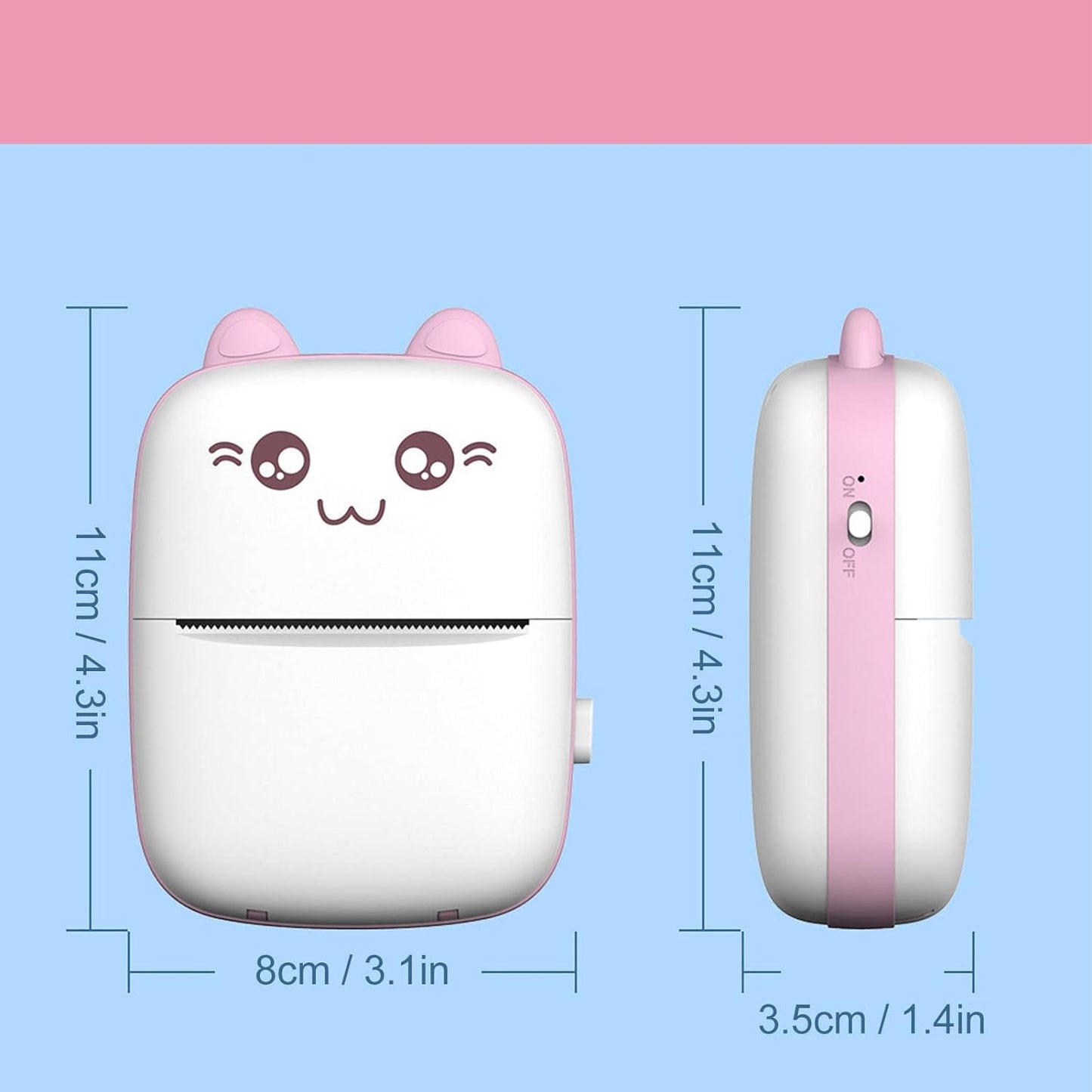 Portable Mini Thermal Printer | Wireless Bluetooth Pocket Printer for Notes