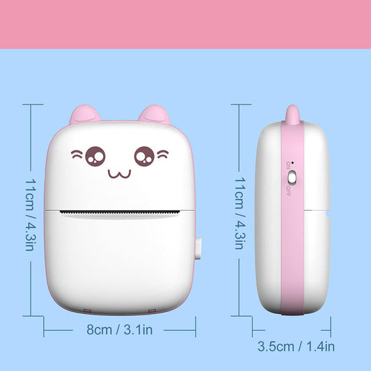 Portable Mini Thermal Printer | Wireless Bluetooth Pocket Printer for Notes