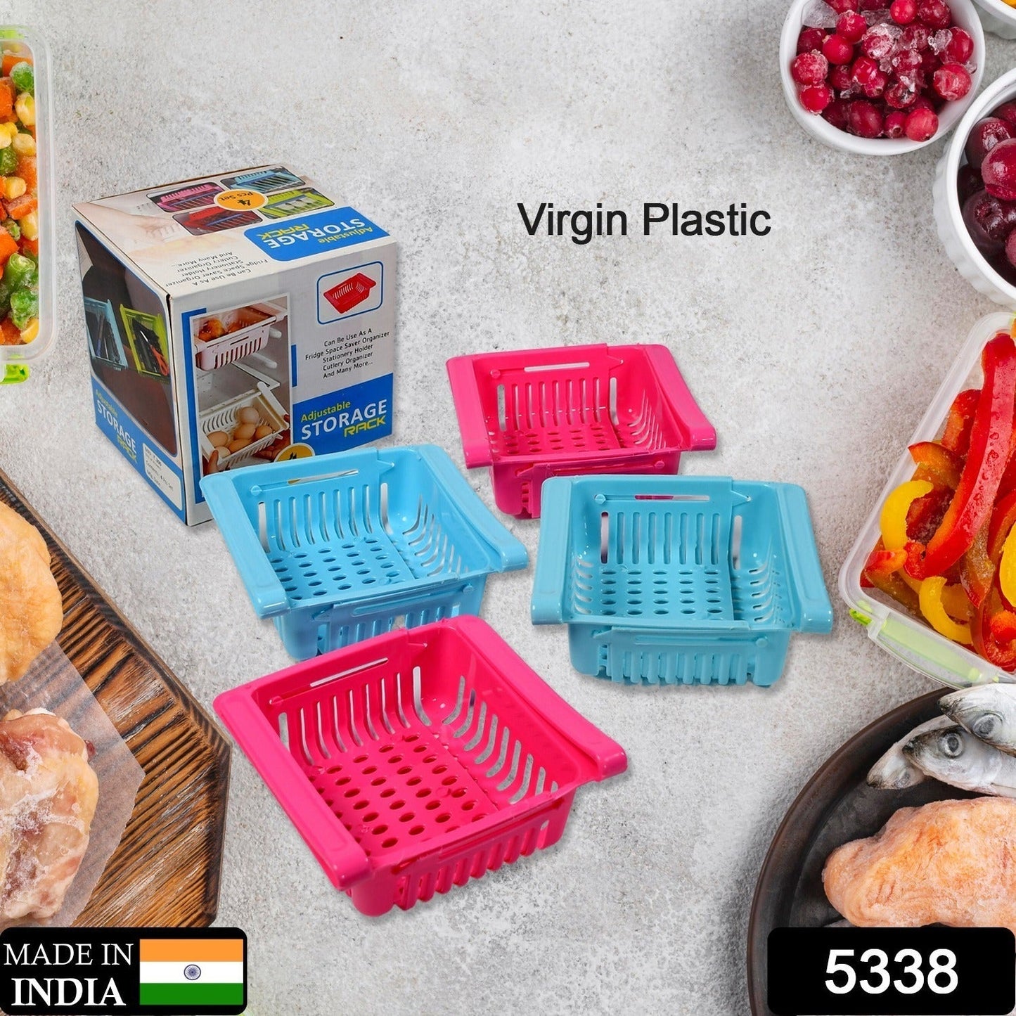 Freeze Storage Unbreakable Adjustable basket with Extra Storage