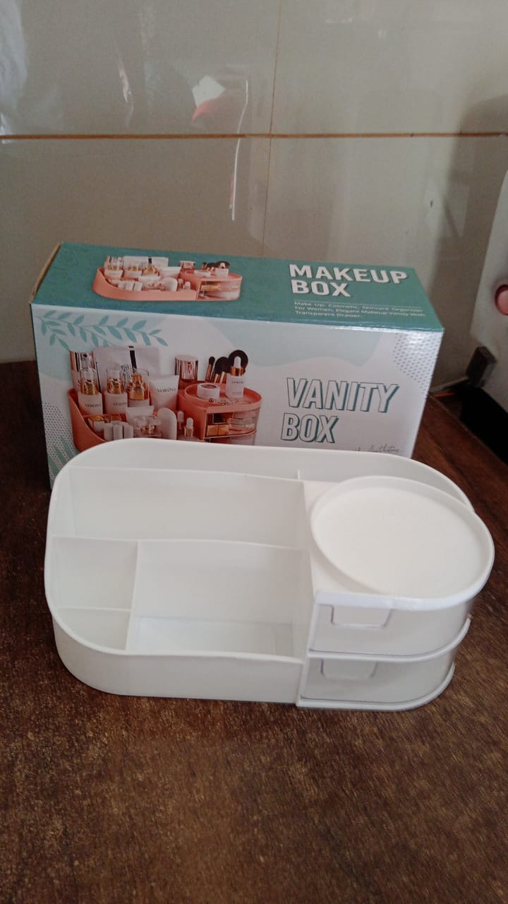 Multi-Functional Plastic Vanity Storage Box by Organivo