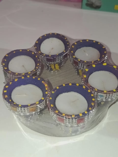 Handmade Earthen Clay Terracotta Diya Set of 6