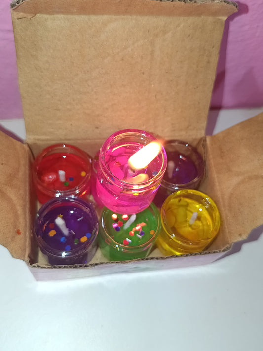 Gel Candles Decor Gel Wax Smokeless Decorated Mini Candles for Home Decor Diwali Decoration,